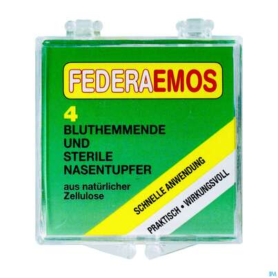 Federaemos Sterile Nasentupfer 4st, A-Nr.: 1624429 - 02