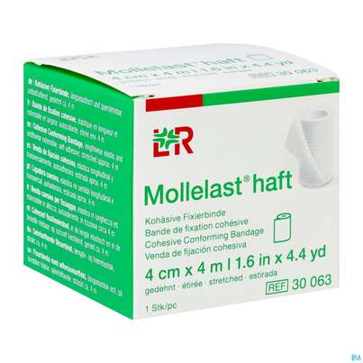 Fixierbinden Mollelast Haft Weiss 4mx 4cm 1st, A-Nr.: 1767637 - 02