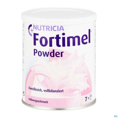 Sie sehen eine Packung Fortimel/pulver Dose 335g Erdbeere 12st, Produktbild: 01 Fortimel/pulver Dose 335g Erdbeere 12st, A-Nr.: 3994573 - 01