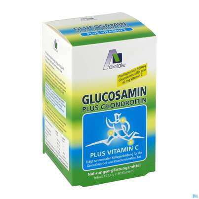 Sie sehen eine Packung Glucosamin Chondroitin Kapseln/500mg Avi 180st, Produktbild: 03 Glucosamin Chondroitin Kapseln/500mg Avi 180st, A-Nr.: 3088478 - 03