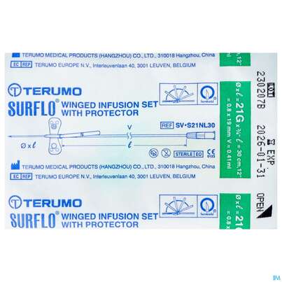 Injektionsspritzen U.zubeh. Butterfly/safety Perfusionsbesteck Surshield Surflo 21g 0,8x 1st, A-Nr.: 4172689 - 01