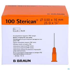 Injektionsspritzen U.zubeh. Einmalkanuelen Braun/sterican/heparin G25x5/8 0,50x16mm 46578 100st, A-Nr.: 3048562 - 01