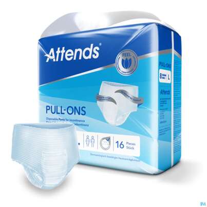 Inkontinenz Attends Slip/einweghosen Pull Ons 8 L 16st, A-Nr.: 4257256 - 05