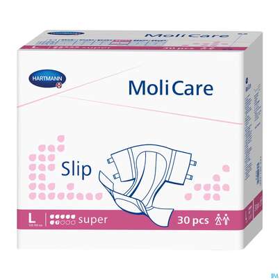 Sie sehen eine Packung Inkontinenz Molicare Slip 7 Tropfen L 30st, Produktbild: 01 Inkontinenz Molicare Slip 7 Tropfen L 30st, A-Nr.: 5449785 - 01