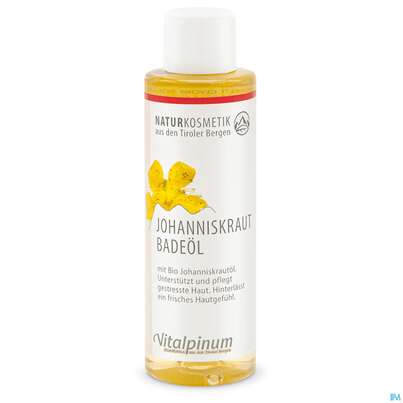 Sie sehen eine Packung Johanniskraut Naturkosmetik Badeoel 150ml, Produktbild: 01 Johanniskraut Naturkosmetik Badeoel 150ml, A-Nr.: 5733641 - 01