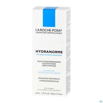 Sie sehen eine Packung La Roche Posay Gesichtspflege Hydranorme 40ml, Produktbild: 03 La Roche Posay Gesichtspflege Hydranorme 40ml, A-Nr.: 1609068 - 03