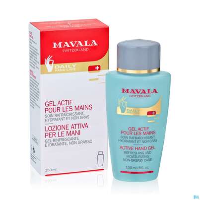Sie sehen eine Packung Mavala Aktiver Hand Gel 150ml, Produktbild: 04 Mavala Aktiver Hand Gel 150ml, A-Nr.: 2976656 - 04