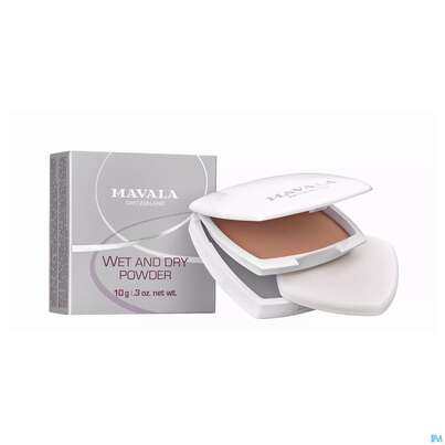 Sie sehen eine Packung Mavalia Wet+dry Puder Kasbah 10ml, Produktbild: 03 Mavalia Wet+dry Puder Kasbah 10ml, A-Nr.: 3649238 - 03