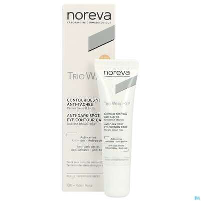 Sie sehen eine Packung Noreva Trio White Xp Augenkontur 10ml, Produktbild: 13 Noreva Trio White Xp Augenkontur 10ml, A-Nr.: 5561513 - 13