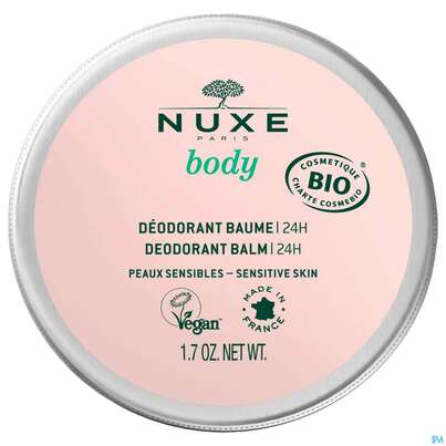 Sie sehen eine Packung Nuxe Body 24h Deodorant Balm Fuer Empfindliche Haut 50g, Produktbild: 03 Nuxe Body 24h Deodorant Balm Fuer Empfindliche Haut 50g, A-Nr.: 5837458 - 03