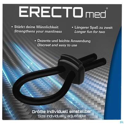 Sie sehen eine Packung Penisring Erectomed Schwarz 1st, Produktbild: 01 Penisring Erectomed Schwarz 1st, A-Nr.: 4616666 - 01