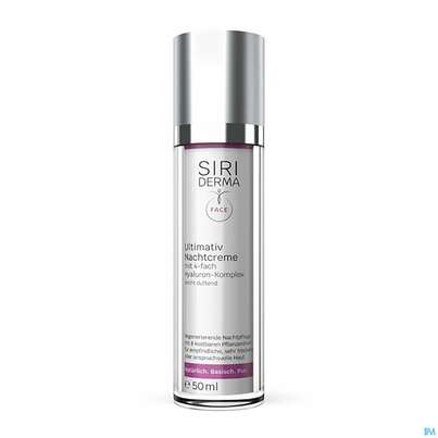 Sie sehen eine Packung Siriderma Ultimativ Nachtcreme Leicht Duftend 50ml, Produktbild: 01 Siriderma Ultimativ Nachtcreme Leicht Duftend 50ml, A-Nr.: 4790772 - 01