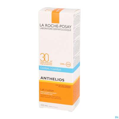 Sie sehen eine Packung Sonnenprodukte La Roche Posay Anthelios 30 Uva19 Milch Samtig 100ml, Produktbild: 02 Sonnenprodukte La Roche Posay Anthelios 30 Uva19 Milch Samtig 100ml, A-Nr.: 3949118 - 02