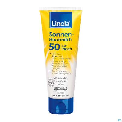 Sonnenprodukte Linola Sonne Hautmilch 100ml, A-Nr.: 4613892 - 06