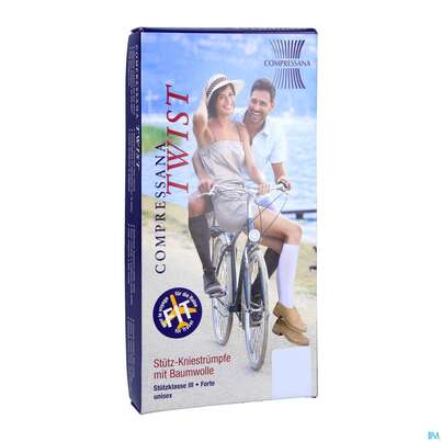 Sie sehen eine Packung Stuetzstruempfe Compressana/twist Knie Stuetzklasse Iii Anthrazit Gr Ii 38-40 2015 2st, Produktbild: 03 Stuetzstruempfe Compressana/twist Knie Stuetzklasse Iii Anthrazit Gr Ii 38-40 2015 2st, A-Nr.: 4765225 - 03