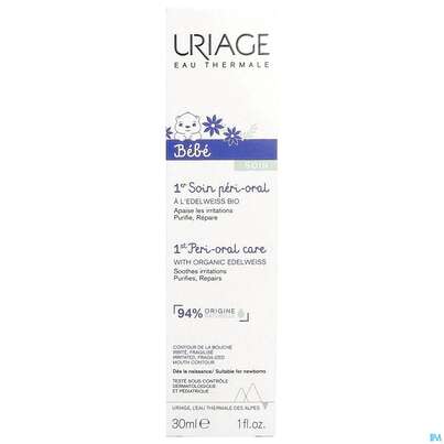 Sie sehen eine Packung Uriage Baby Mundbereich-pflege 30ml, Produktbild: 01 Uriage Baby Mundbereich-pflege 30ml, A-Nr.: 5617627 - 01