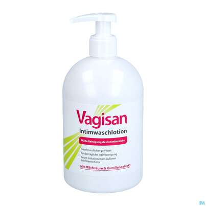 Sie sehen eine Packung Vagisan Intimwaschlotion 500ml, Produktbild: 01 Vagisan Intimwaschlotion 500ml, A-Nr.: 5814813 - 01