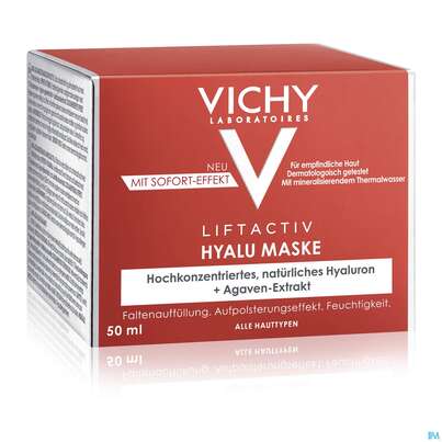 Sie sehen eine Packung Vichy Liftactiv Hyalu Maske Alle Hauttypen 50ml, Produktbild: 04 Vichy Liftactiv Hyalu Maske Alle Hauttypen 50ml, A-Nr.: 4870436 - 04