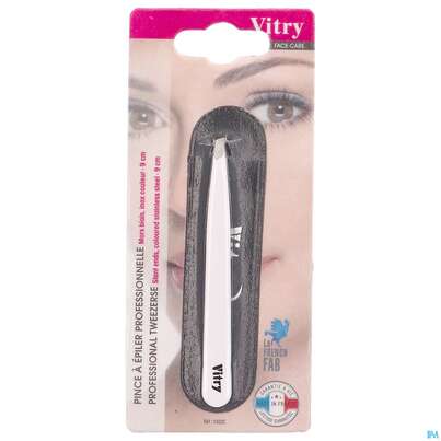 Sie sehen eine Packung Vitry Farbige Zupfpinzette, Schräge Spitze_12 1pc, Produktbild: 28 Vitry Farbige Zupfpinzette, Schräge Spitze_12 1pc, A-Nr.: 4627581 - 28