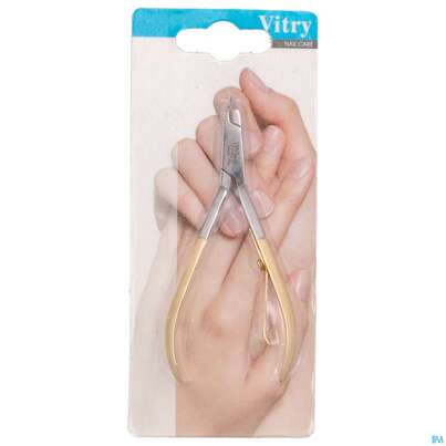 Sie sehen eine Packung Vitry Hautzange Inox Vergoldet 1pc, Produktbild: 03 Vitry Hautzange Inox Vergoldet 1pc, A-Nr.: 4633802 - 03