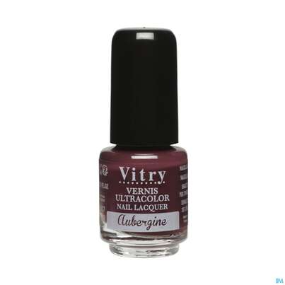 Sie sehen eine Packung Vitry Nagellacke : Aubergine 4ml, Produktbild: 01 Vitry Nagellacke : Aubergine 4ml, A-Nr.: 4629605 - 01