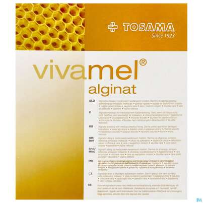 Vivamel Alginat Steril Kompresse M.honig 5x 5cm To19701 10st, A-Nr.: 4023038 - 01