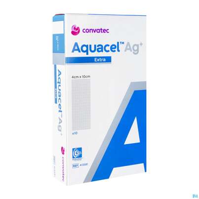 Wundauflagen Aquacel Ag+/extra +verstaerkungsfasern 4x 10cm 41358 10st, A-Nr.: 4262234 - 04