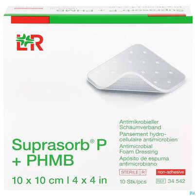 Wundauflagen Suprasorb P+phmb Nkl 10x10cm 10st, A-Nr.: 4180909 - 01