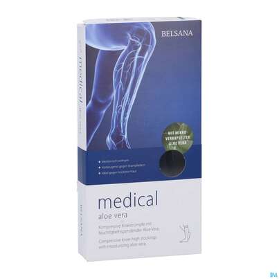 Sie sehen eine Packung Stuetzstruempfe Belsana/medical/aloe Vera Ad Knie Gr M3 42-44 Marine 2st, Produktbild: 03 Stuetzstruempfe Belsana/medical/aloe Vera Ad Knie Gr M3 42-44 Marine 2st, A-Nr.: 5226163 - 03