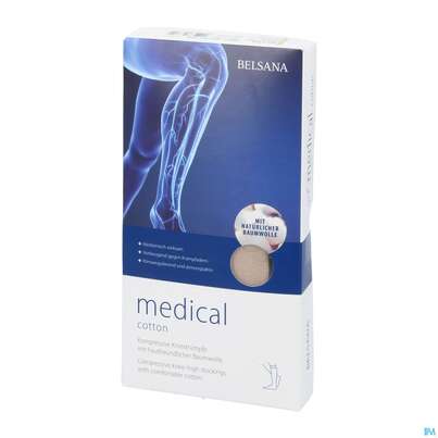 Sie sehen eine Packung Stuetzstruempfe Belsana/medical Cotton Ad Knie Gr L1 36-38 Beige 2st, Produktbild: 02 Stuetzstruempfe Belsana/medical Cotton Ad Knie Gr L1 36-38 Beige 2st, A-Nr.: 5223779 - 02