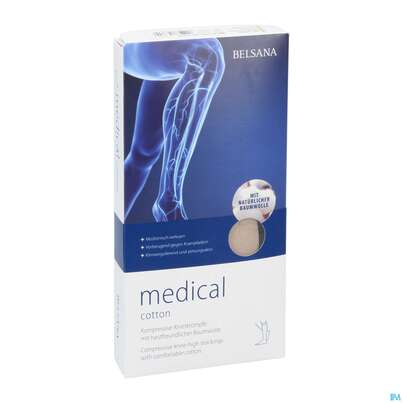 Sie sehen eine Packung Stuetzstruempfe Belsana/medical Cotton Ad Knie Gr M1 36-38 Beige 2st, Produktbild: 03 Stuetzstruempfe Belsana/medical Cotton Ad Knie Gr M1 36-38 Beige 2st, A-Nr.: 5223437 - 03