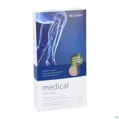 Stuetzstruempfe Belsana/medical/aloe Vera Ad Knie Gr L4 45-47 Beige 2st, A-Nr.: 5226499 - 03