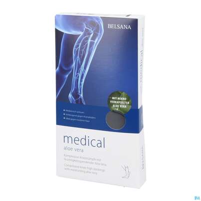 Sie sehen eine Packung Stuetzstruempfe Belsana/medical/aloe Vera Ad Knie Gr L4 45-47 Schwarz 2st, Produktbild: 02 Stuetzstruempfe Belsana/medical/aloe Vera Ad Knie Gr L4 45-47 Schwarz 2st, A-Nr.: 5226542 - 02