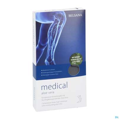 Sie sehen eine Packung Stuetzstruempfe Belsana/medical/aloe Vera Ad Knie Gr L4 45-47 Schwarz 2st, Produktbild: 03 Stuetzstruempfe Belsana/medical/aloe Vera Ad Knie Gr L4 45-47 Schwarz 2st, A-Nr.: 5226542 - 03