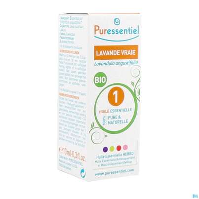 Sie sehen eine Packung Aetherische Oele Puressentiel/bio Echter Lavendel 10ml, Produktbild: 03 Aetherische Oele Puressentiel/bio Echter Lavendel 10ml, A-Nr.: 4934076 - 03