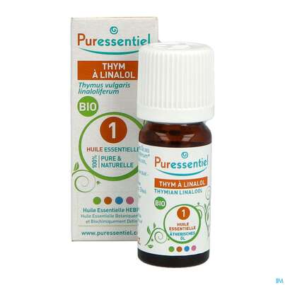 Sie sehen eine Packung Aetherische Oele Puressentiel/bio Thymian 5ml, Produktbild: 06 Aetherische Oele Puressentiel/bio Thymian 5ml, A-Nr.: 4934165 - 06