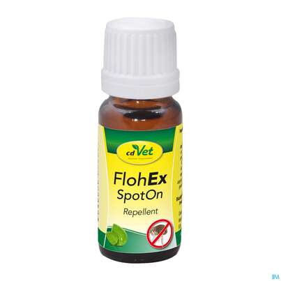 Sie sehen eine Packung Veterinaerprodukte Flohex Spoton 10ml, Produktbild: 01 Veterinaerprodukte Flohex Spoton 10ml, A-Nr.: 4733656 - 01