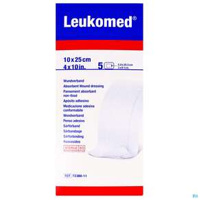 Wundverband Leukomed/steril Verklebungsschutz 10x25cm 5st, A-Nr.: 3896899 - 01