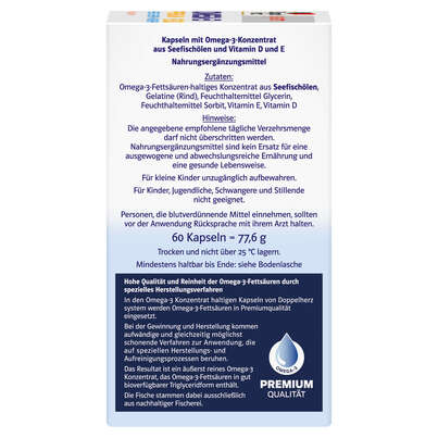 Sie sehen eine Packung Doppelherz system OMEGA-3 PREMIUM 1500 HERZ + GEHIRN + ABWEHR, Produktbild: 03 Doppelherz system OMEGA-3 PREMIUM 1500 HERZ + GEHIRN + ABWEHR, A-Nr.: 5677196 - 03