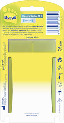 Sie sehen eine Packung Burgit Blasen Pflaster Mix, Produktbild: 02 Burgit Blasen Pflaster Mix, A-Nr.: 4448447 - 02