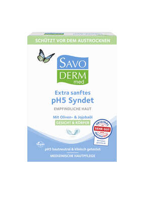 Savoderm med empfindliche Haut Extra sanftes pH5 Syndet 100g, A-Nr.: 5406304 - 01