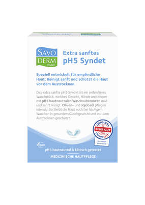 Savoderm med empfindliche Haut Extra sanftes pH5 Syndet 100g, A-Nr.: 5406304 - 02