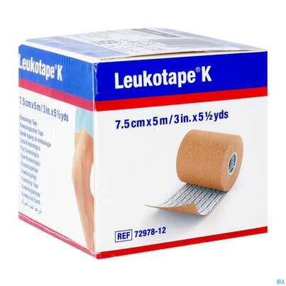 Tape Kinesiologisch Leukotape K 5mx 7,5cm Hautfarben 1st, A-Nr.: 3151840 - 02