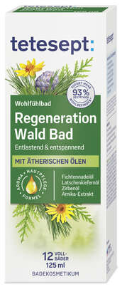 Sie sehen eine Packung tetesept Regeneration Wald Bad, Produktbild: 01 tetesept Regeneration Wald Bad, A-Nr.: 5709298 - 01