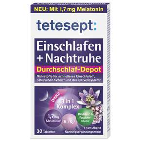 Tetesept Einschlafen + Nachtruhe 1,7mg Depot 30 Stk, A-Nr.: 5934919 - 01