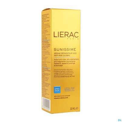 Sie sehen eine Packung Sonnenprodukte Lierac Sunissime/apres-soleil Gesichts-serum 30ml, Produktbild: 02 Sonnenprodukte Lierac Sunissime/apres-soleil Gesichts-serum 30ml, A-Nr.: 4608046 - 02