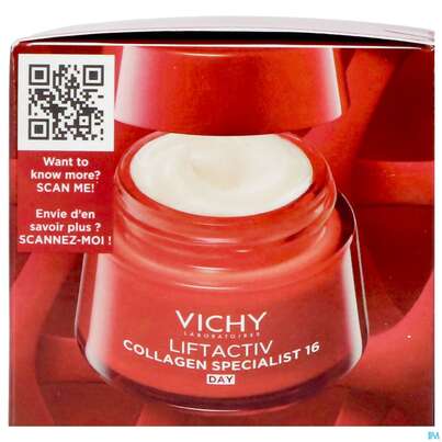 Sie sehen eine Packung Vichy Liftactiv Collagen/specialist Alle Hauttypen 50ml, Produktbild: 13 Vichy Liftactiv Collagen/specialist Alle Hauttypen 50ml, A-Nr.: 4870407 - 13