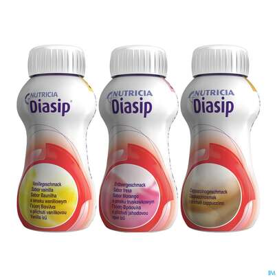 Sie sehen eine Packung Diasip 200ml Sortiert 24st, Produktbild: 01 Diasip 200ml Sortiert 24st, A-Nr.: 3195547 - 01