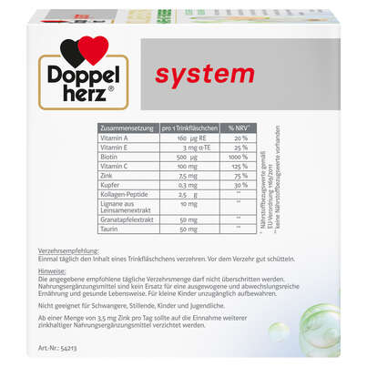 Doppelherz system KOLLAGEN EXTRA HAARE + HAUT + BINDEGEWEBE, A-Nr.: 5677960 - 02