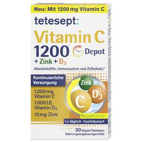 TETESEPT VITAMIN C 1200 +Zink+D3 FTa 30 ST, A-Nr.: 5818188 - 01